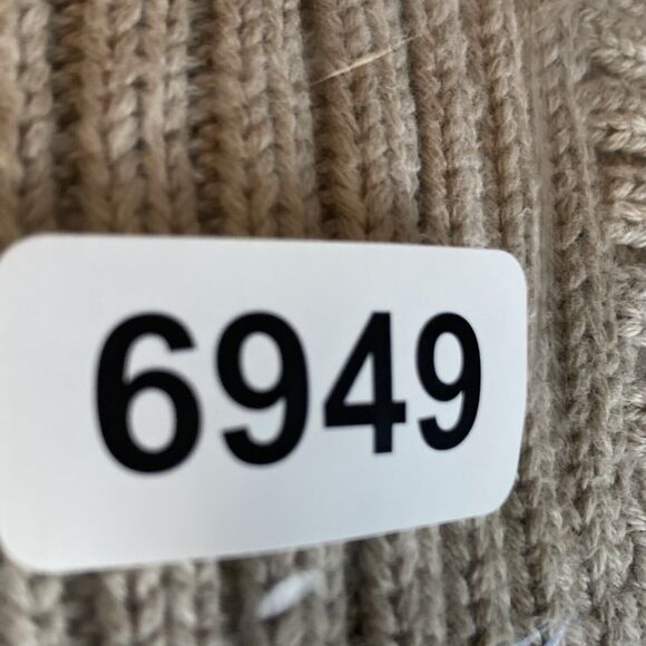 Gap Sweater Womens Large Cotton Ribbed Beige V Neck Preppy Basic Vtg - Picture 8 of 8